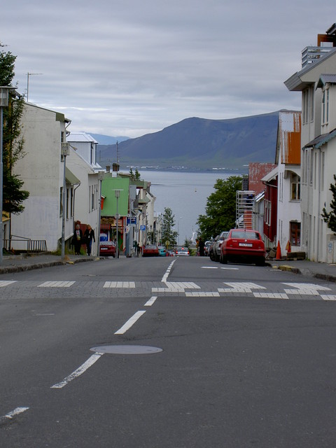 Vy frn gata i Reykjavik